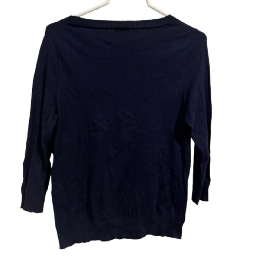 Talbots Navy 3/4 Sleeve Sweater - Picture 3 of 6
